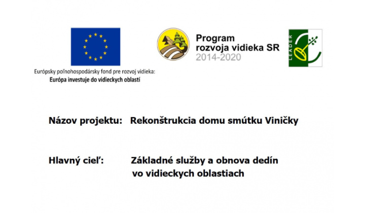 Projekt: Rekonštrukcia domu smútku Viničky
